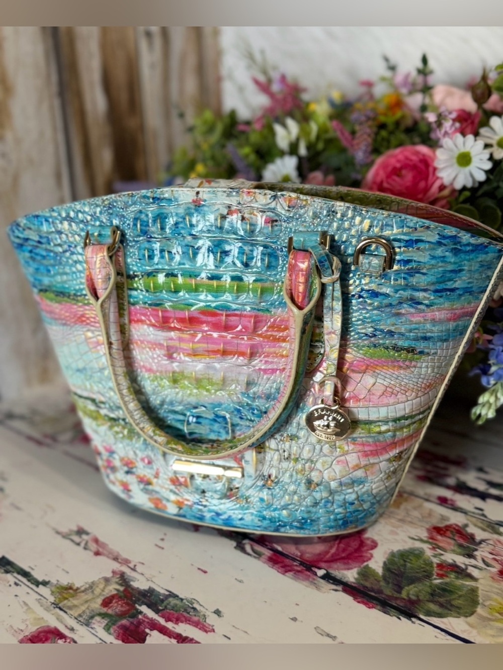 Brahmin Jenny Staycation Shoulder Bag NWT Fish Tropical Beauty 2x EYES FIRM - Picture 12 of 13